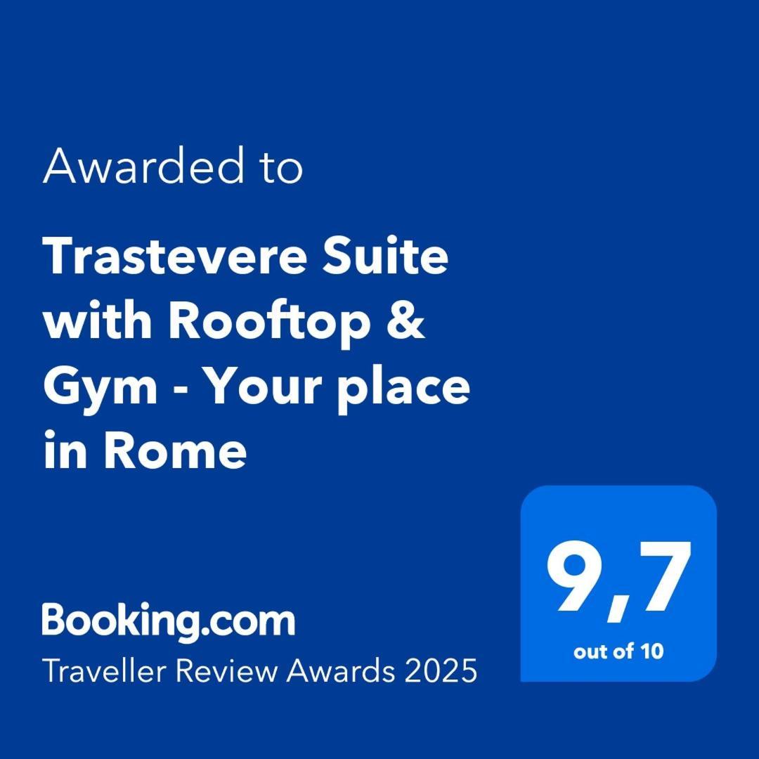 Aurealiving - Trastevere Suite With Rooftop & Gym, Your Place In Roma Esterno foto